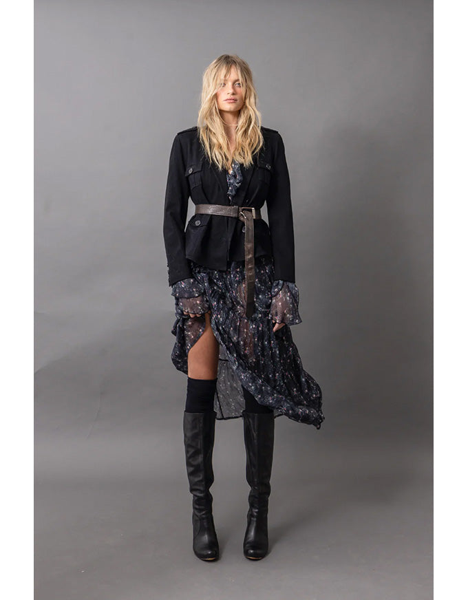 Enchanted Dress French Flora Black