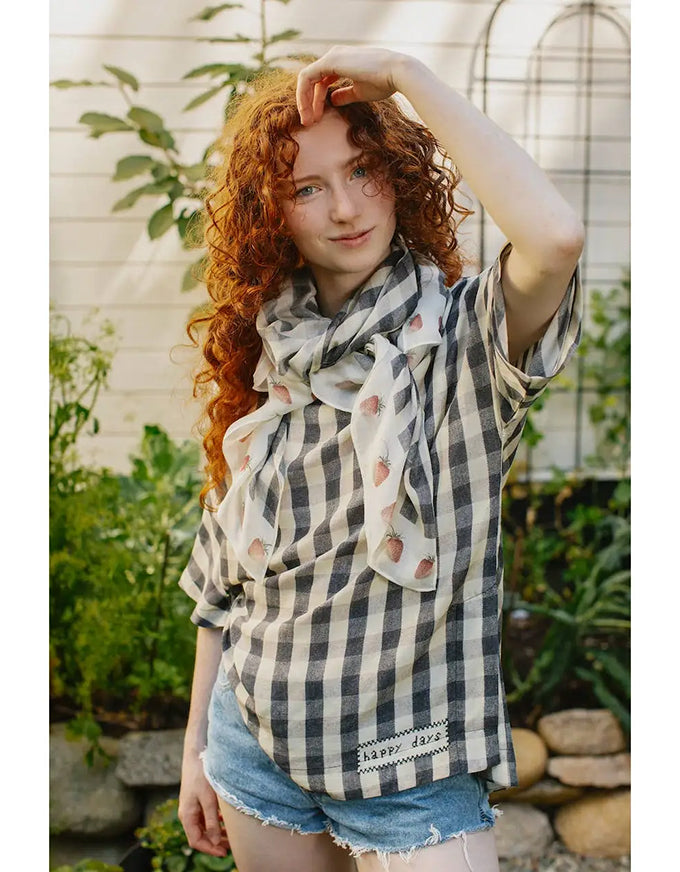 Happy Days Gingham Bamboo Scarf