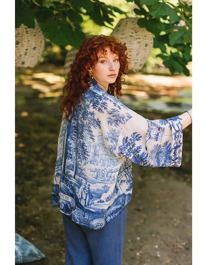 Let The Light In Pixie Cropped Bamboo Kimono