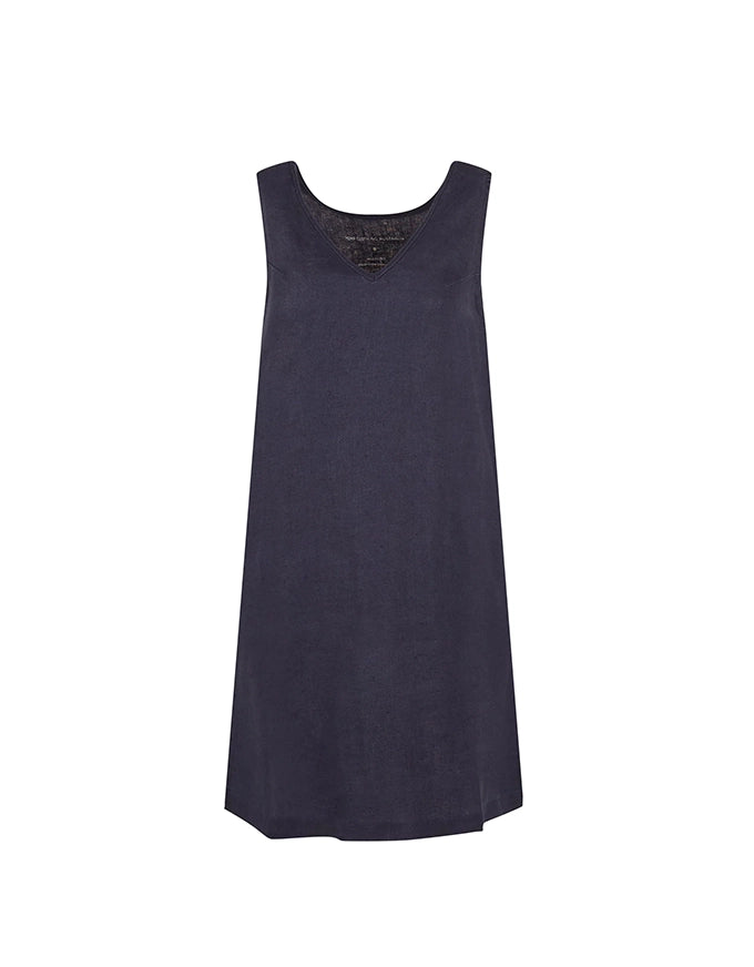 Mini Dress Navy - 100% Hemp