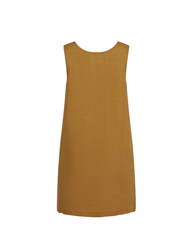 Mini Dress Ochre - 100% Hemp