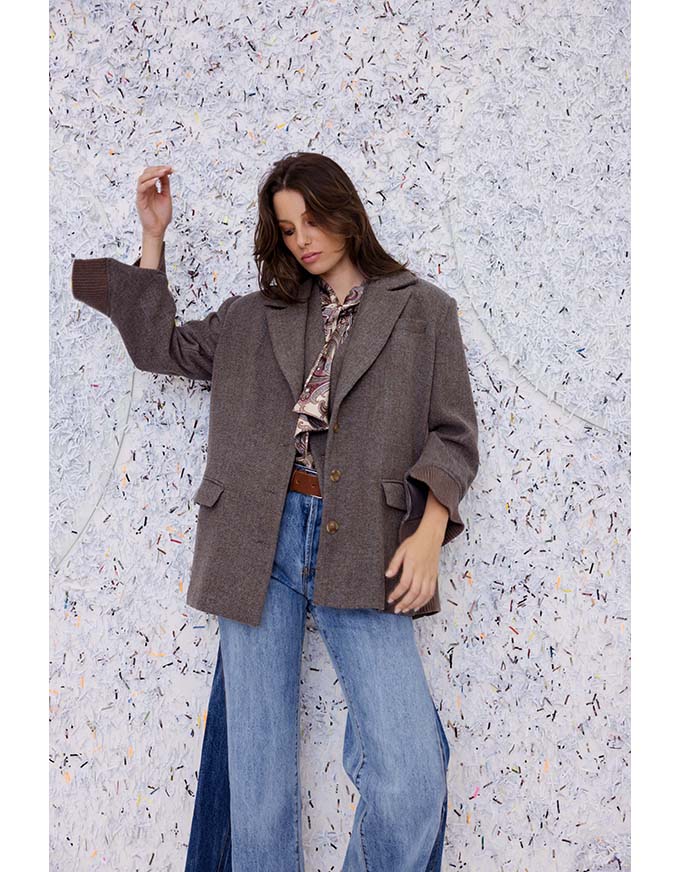 Bagsy Jacket Denim Tweed
