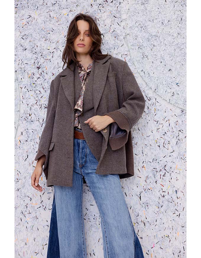 Bagsy Jacket Denim Tweed