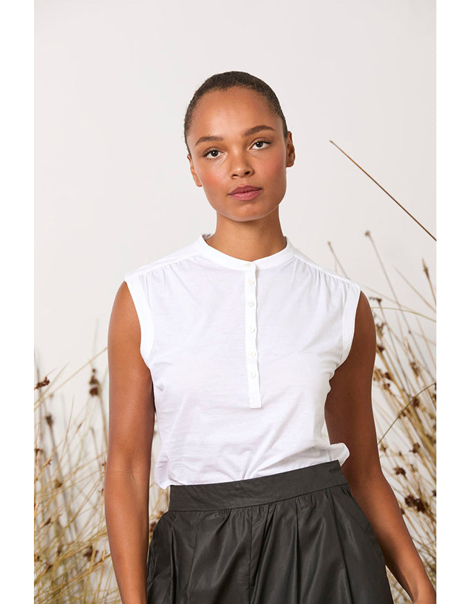 Stingray Sleeveless Top White