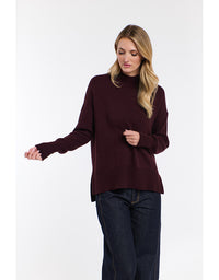 Isla Angora Knit Burgundy