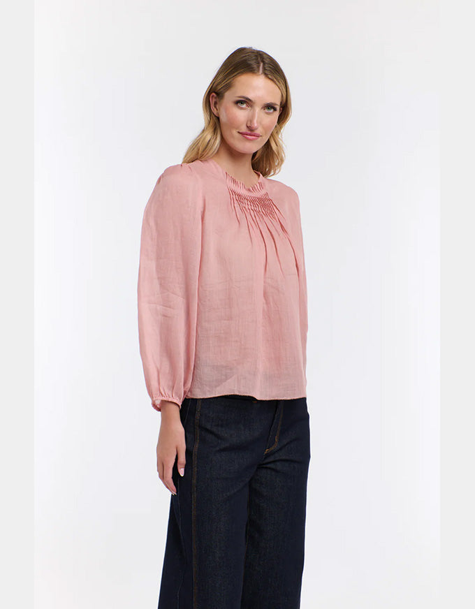 Ariel Long Sleeve Top - Tea Rose