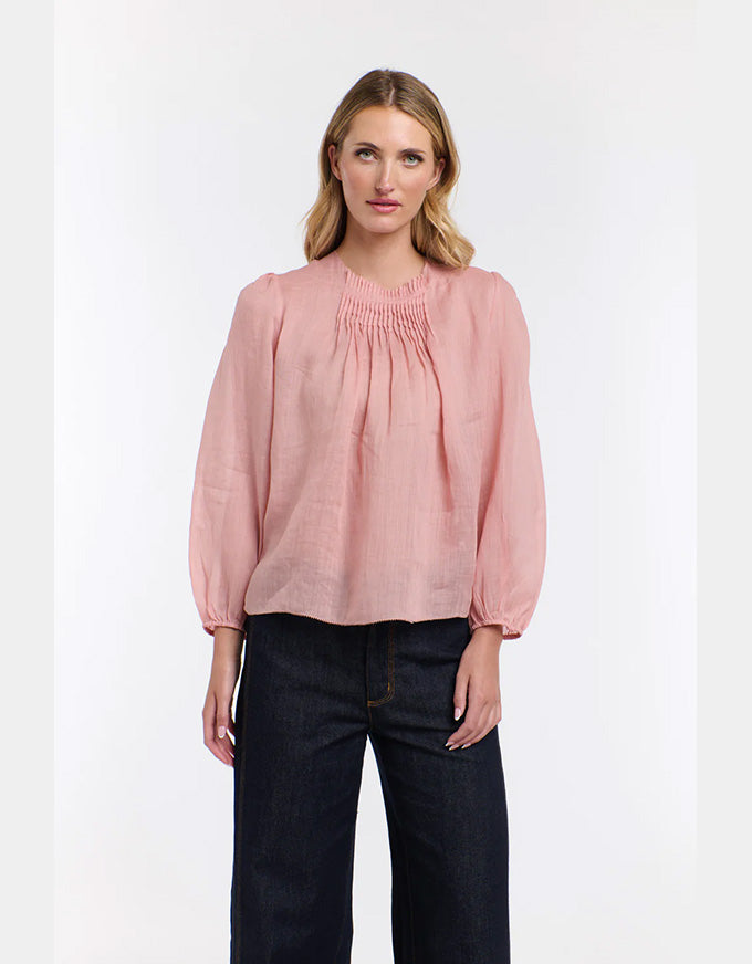 Ariel Long Sleeve Top - Tea Rose