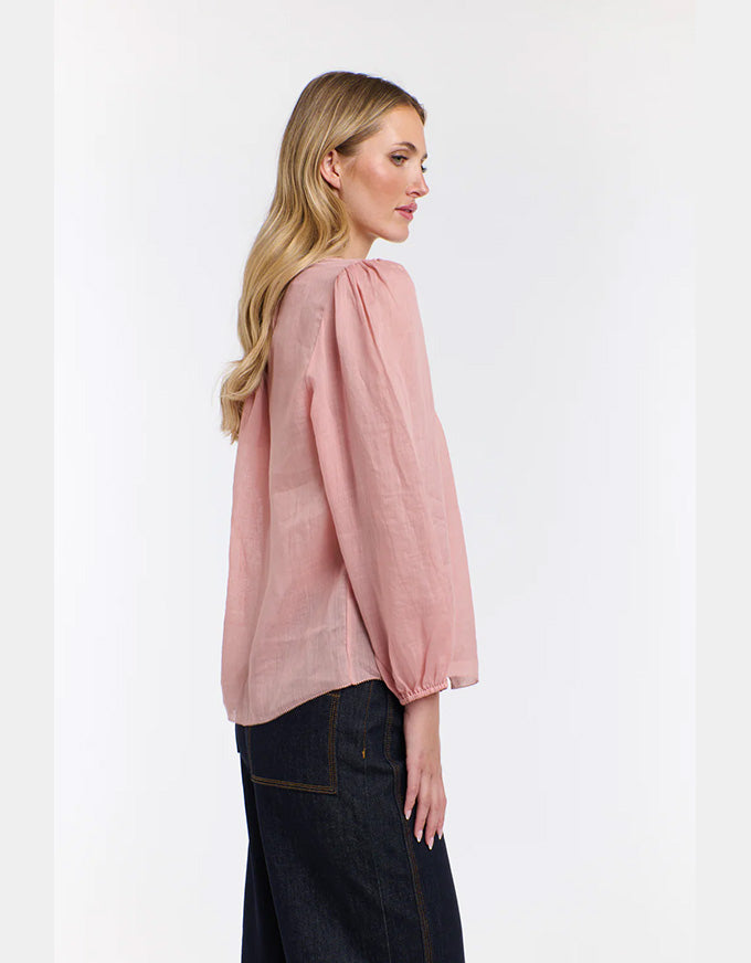 Ariel Long Sleeve Top - Tea Rose