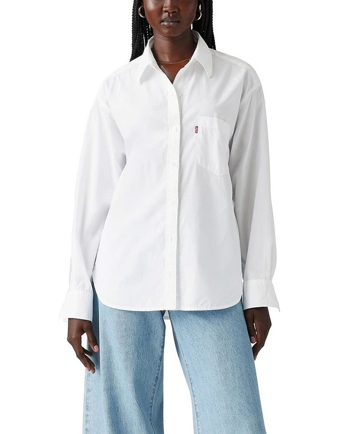 Harlie Boyfriend Shirt White