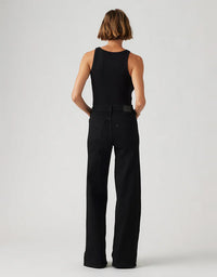 Shaping Wide Leg Soft Black. Black wide leg jean