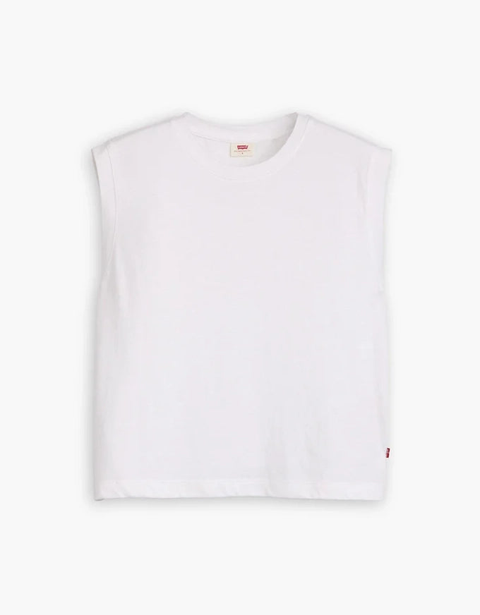 Boxy Tank White Slub