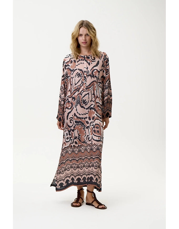 Llew Maxi Dress Valencia Cupro Mocha