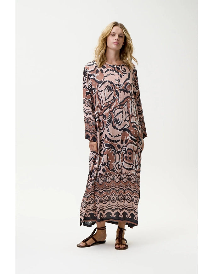 Llew Maxi Dress Valencia Cupro Mocha