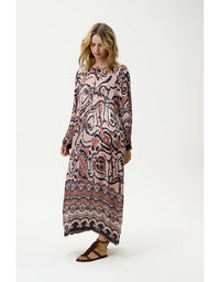 Llew Maxi Dress Valencia Cupro Mocha