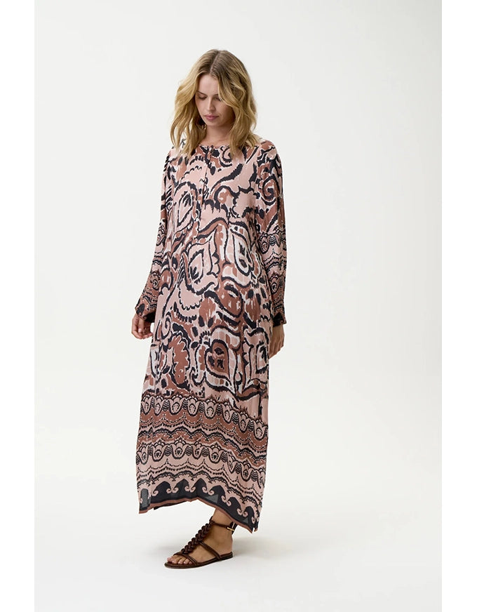 Llew Maxi Dress Valencia Cupro Mocha