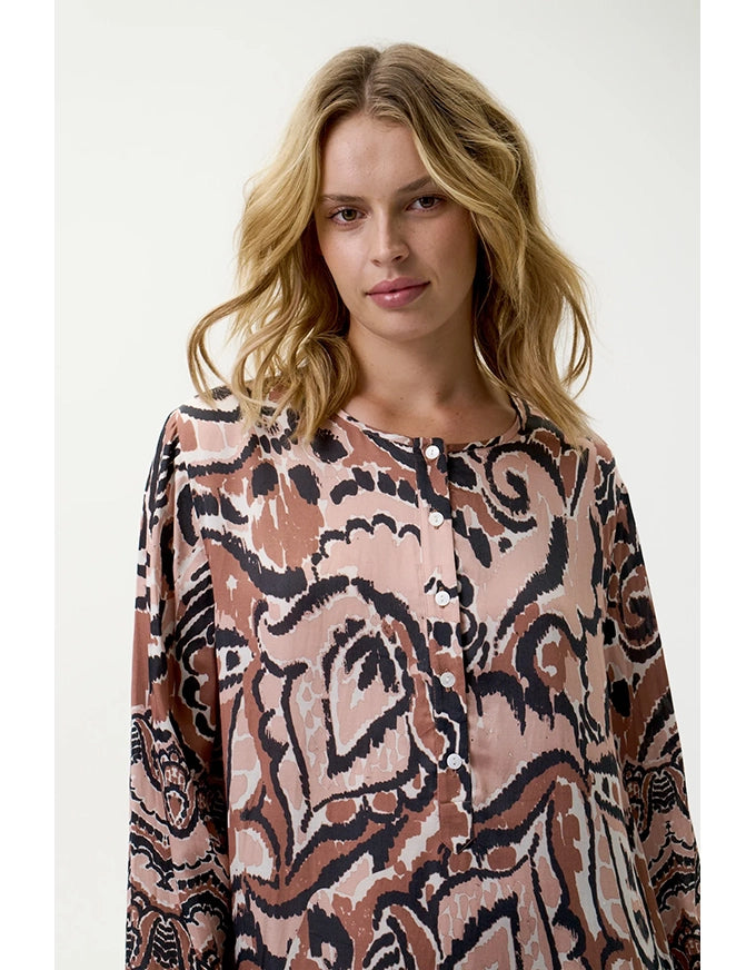 Llew Maxi Dress Valencia Cupro Mocha