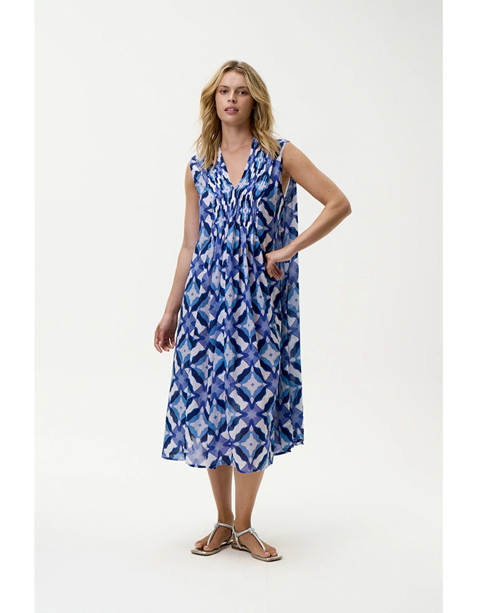 Tommy Floreat Cotton Blue Ikat