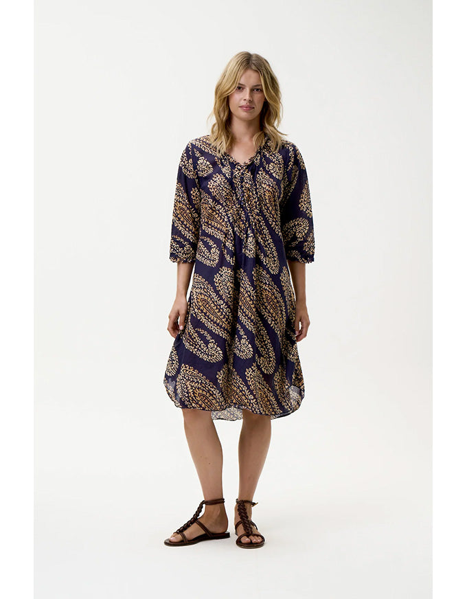 Middy Poppy Provence Cotton Navy Paisley