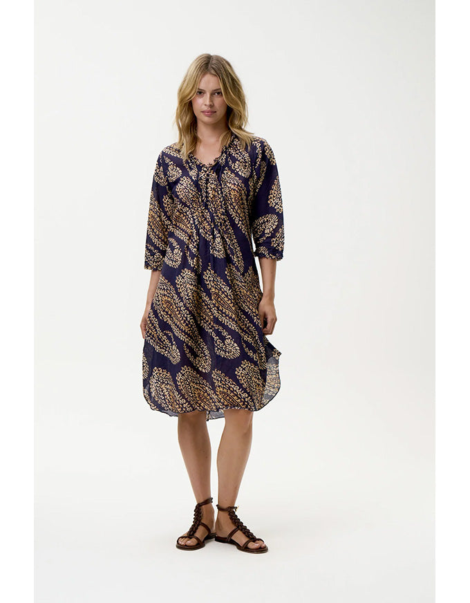 Middy Poppy Provence Cotton Navy Paisley