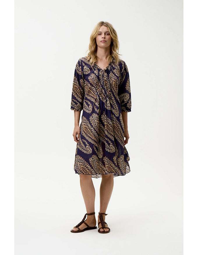 Middy Poppy Provence Cotton Navy Paisley