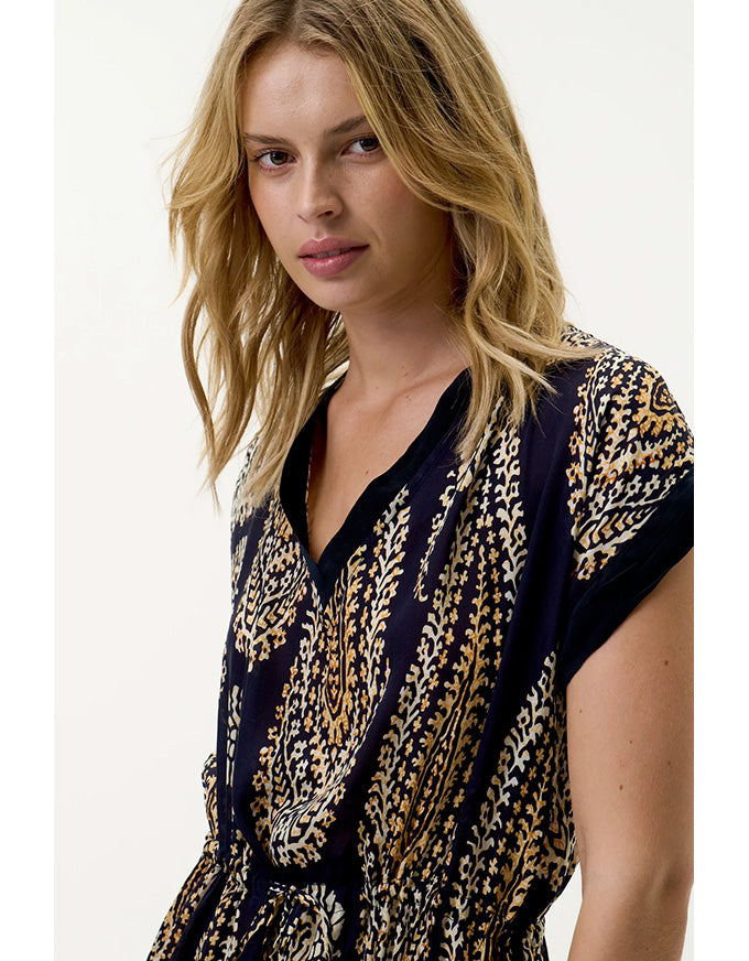 Sammi Provence Viscose Navy Paisley