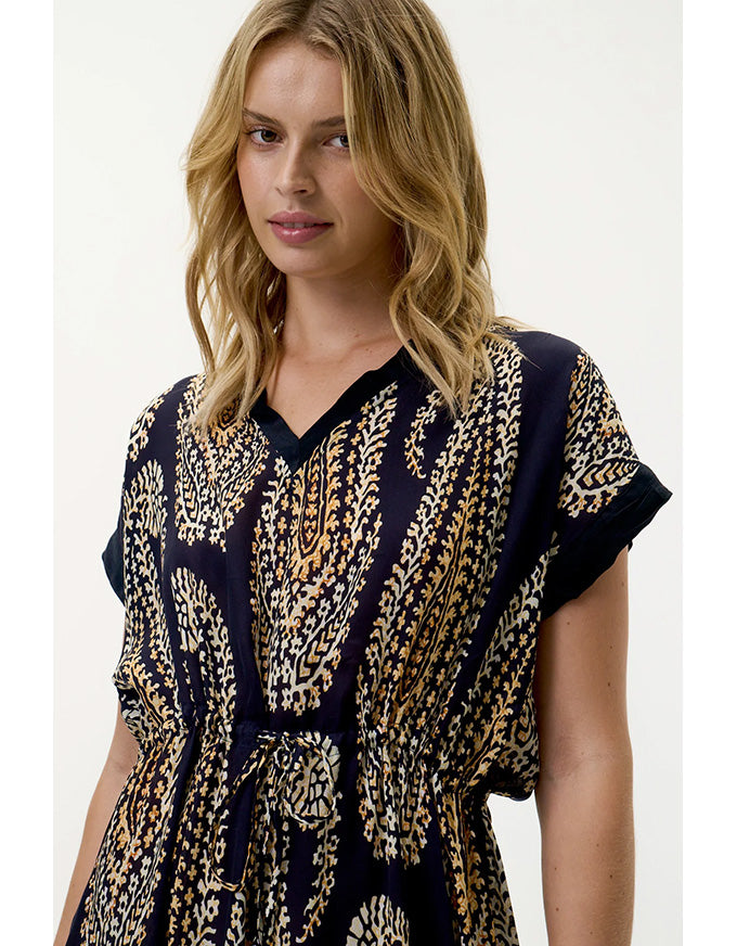 Sammi Provence Viscose Navy Paisley