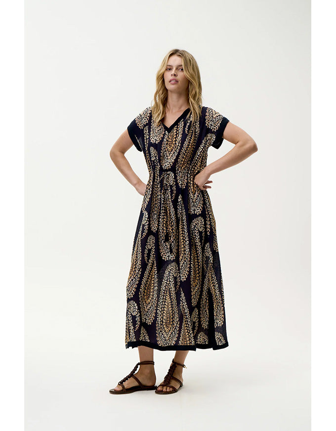 Sammi Provence Viscose Navy Paisley