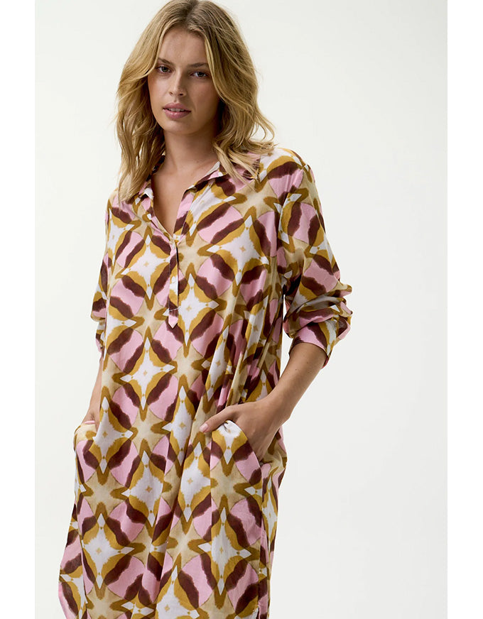 Middy Gilli Tobago Cotton Pink Ikat