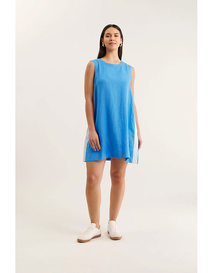 Vespa Linen Dress Cornflower