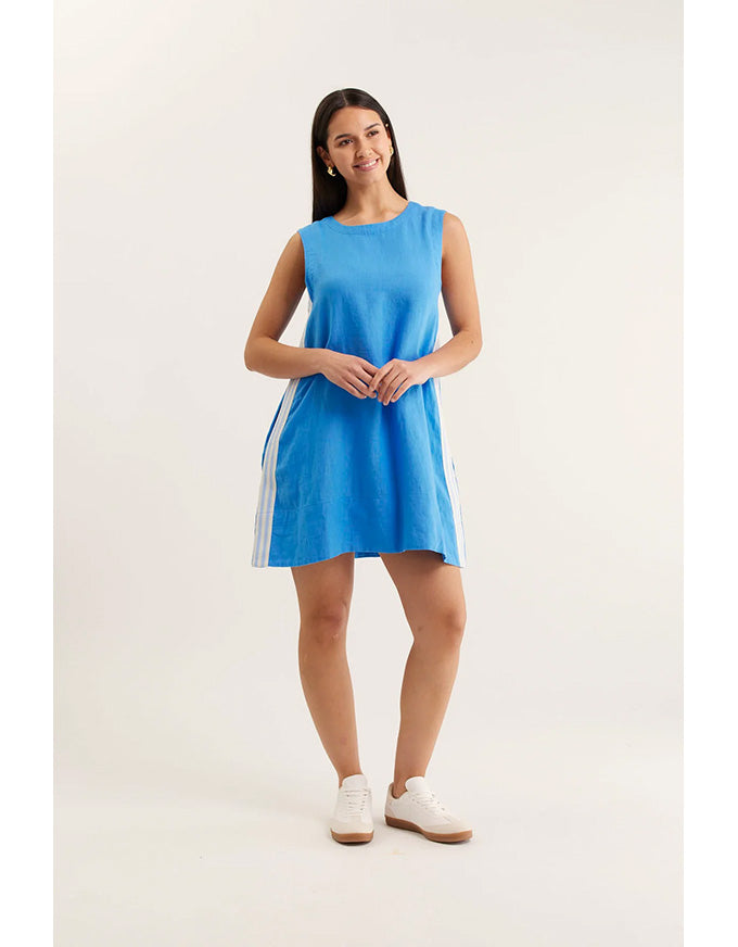 Vespa Linen Dress Cornflower