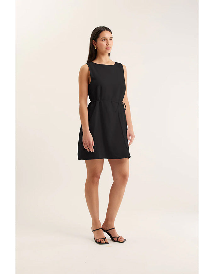Rommy Linen Dress Black