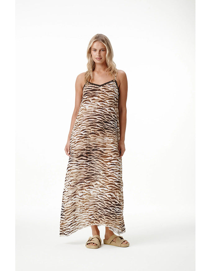 Antoinette Slip Dress Savanna Brown