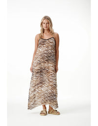 Antoinette Slip Dress Savanna Brown