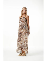 Antoinette Slip Dress Savanna Brown