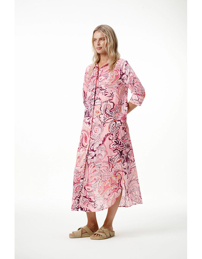 Long Daisy Dress Rosewater Paisley