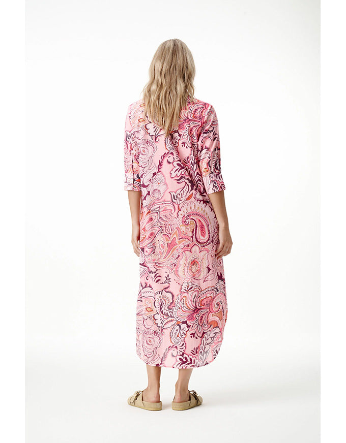 Long Daisy Dress Rosewater Paisley