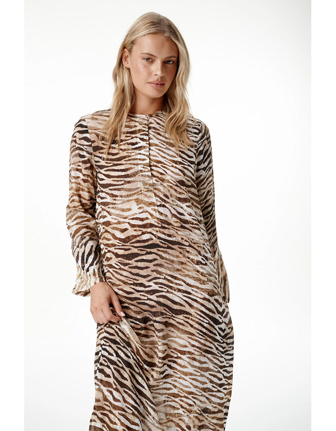 Long Genie Dress Savanna Viscose Brown