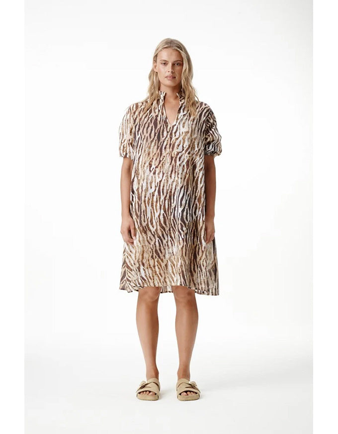 Middy Grace Dress Savanna Cotton Brown