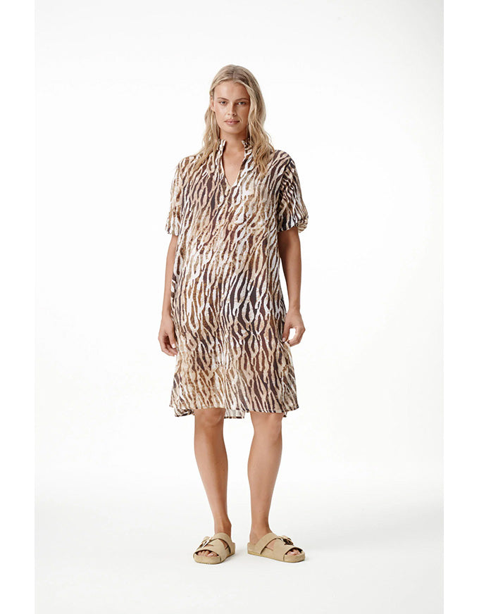 Middy Grace Dress Savanna Cotton Brown