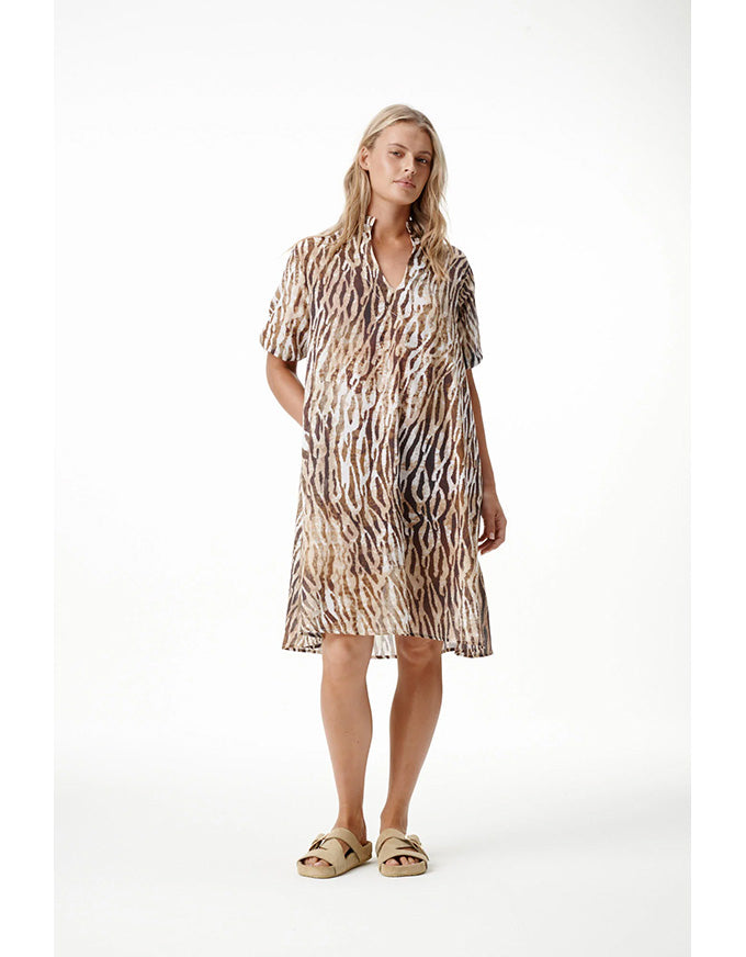 Middy Grace Dress Savanna Cotton Brown