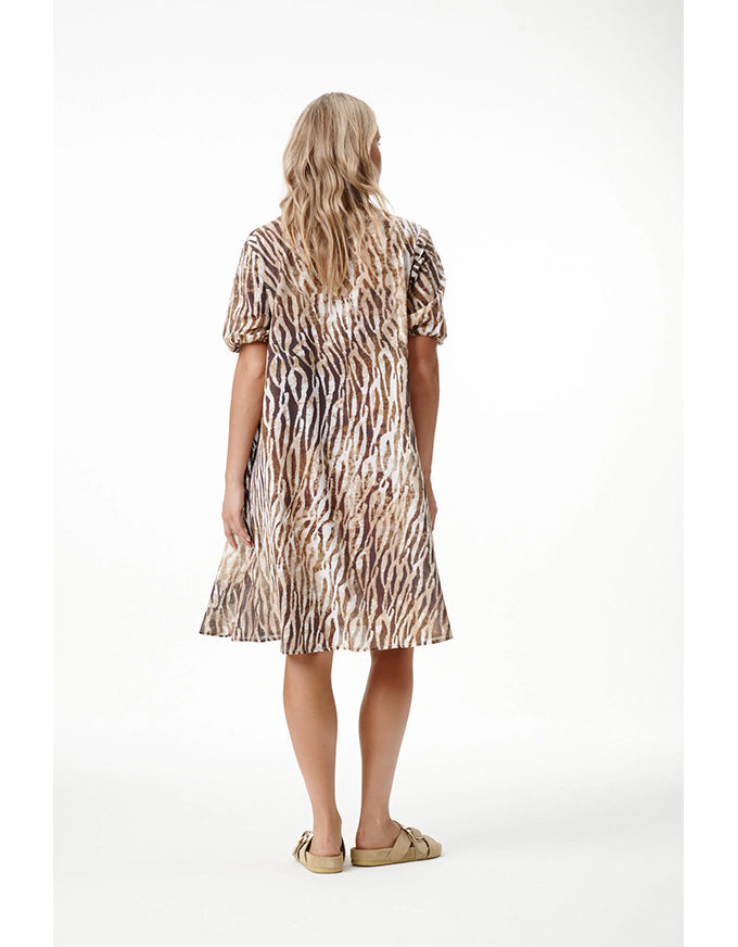 Middy Grace Dress Savanna Cotton Brown