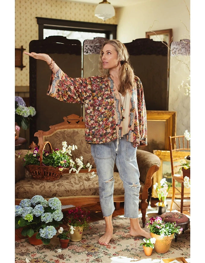 Art Of Life Cropped Bamboo Kimono