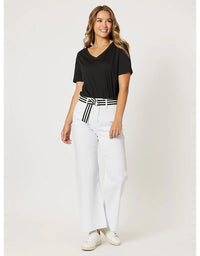 V Neck Tee - Black