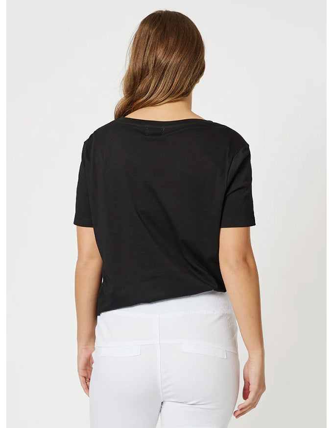 V Neck Tee - Black