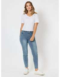 V Neck Tee - White