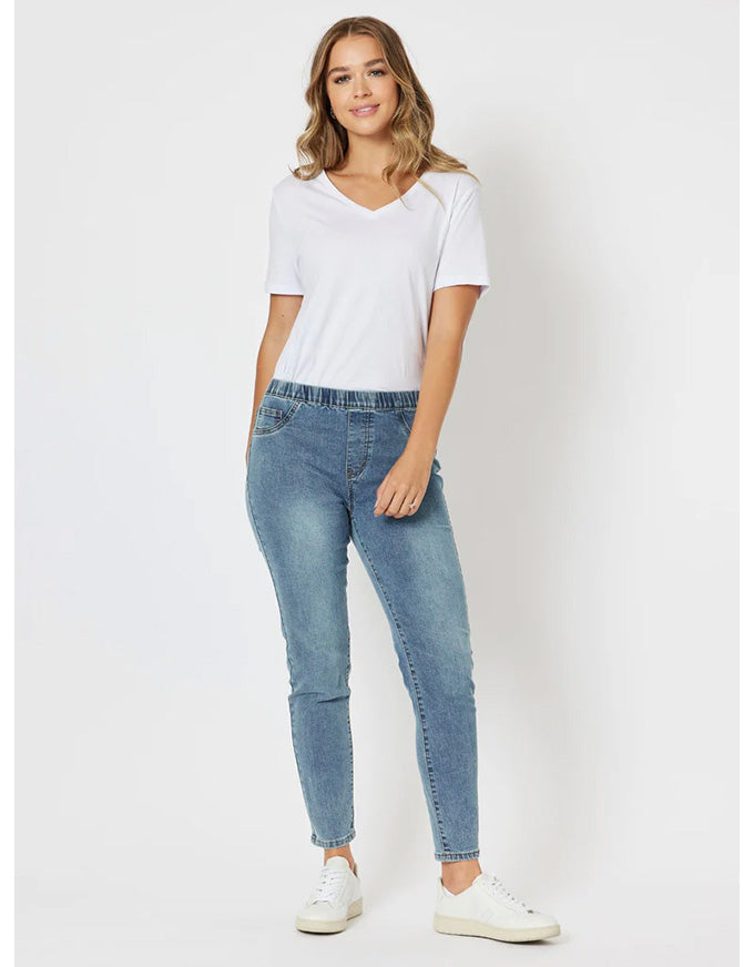 V Neck Tee - White