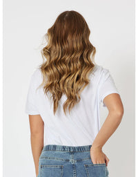 V Neck Tee - White
