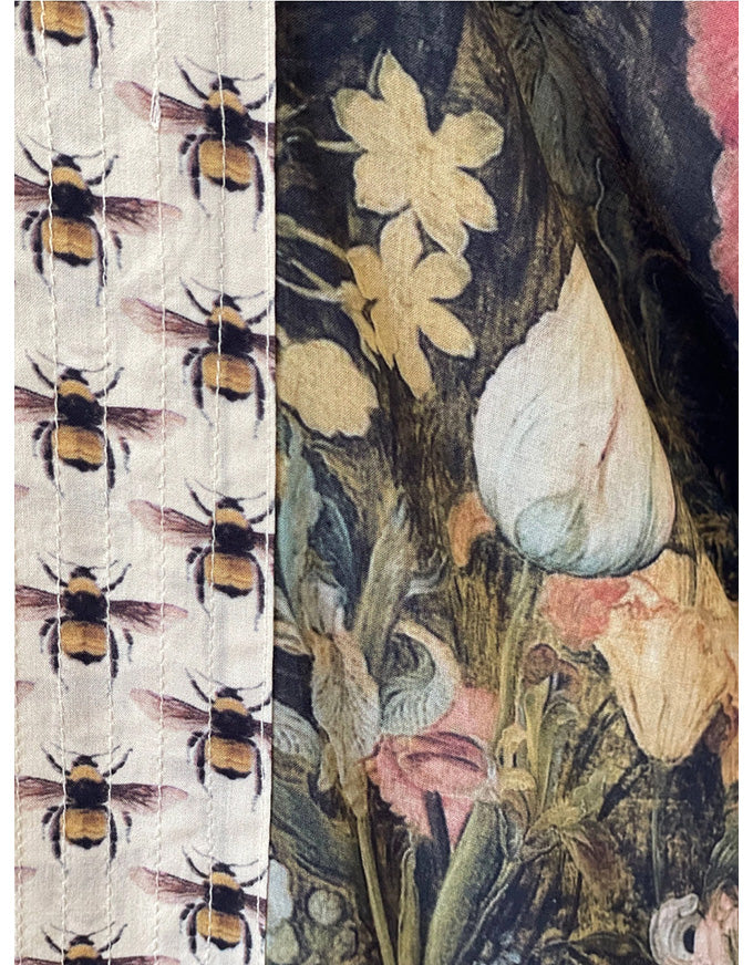I Dream in Flowers Bamboo Long Kimono with Bees