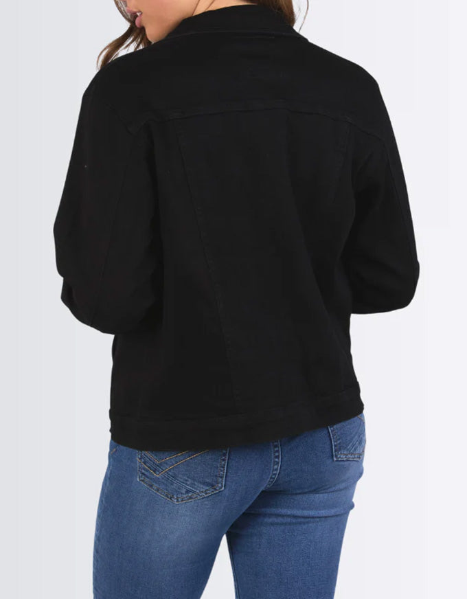 Angie Denim Jacket Black