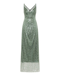 Tilda Shoe String Gown - Sage